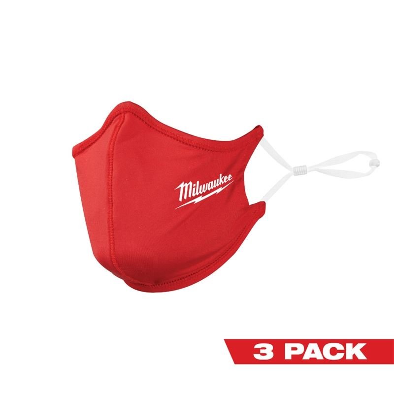 Milwaukee 48 - 73 - 4228 3PK RED 2 LAYER FACE MASK - Mississauga Hardware Centre Inc