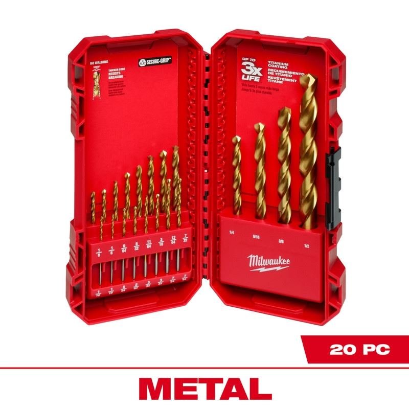 Milwaukee 48 - 89 - 1105 THUNDERBOLT Titanium Drill Bit Set - 20PC - Mississauga Hardware Centre Inc