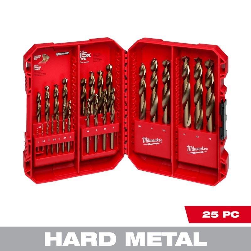 Milwaukee 48 - 89 - 2531 RED HELIX Cobalt Metric Drill Bit Set - 25PC - Mississauga Hardware Centre Inc