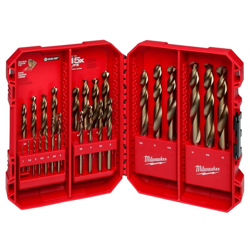 Milwaukee 48 - 89 - 2531 RED HELIX Cobalt Metric Drill Bit Set - 25PC - Mississauga Hardware Centre Inc
