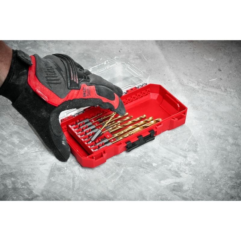 Milwaukee 48 - 89 - 4670 SHOCKWAVE Impact Duty RED HELIX Titanium Drill Bit Set - 15PC - Mississauga Hardware Centre Inc