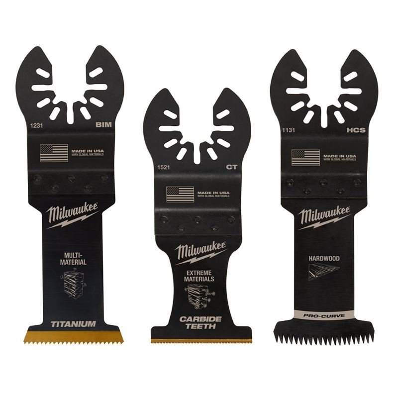 Milwaukee 49 - 10 - 9001 OPEN - LOK 3pc All Purpose Multi - Tool Blade Variety Pack - Mississauga Hardware Centre Inc