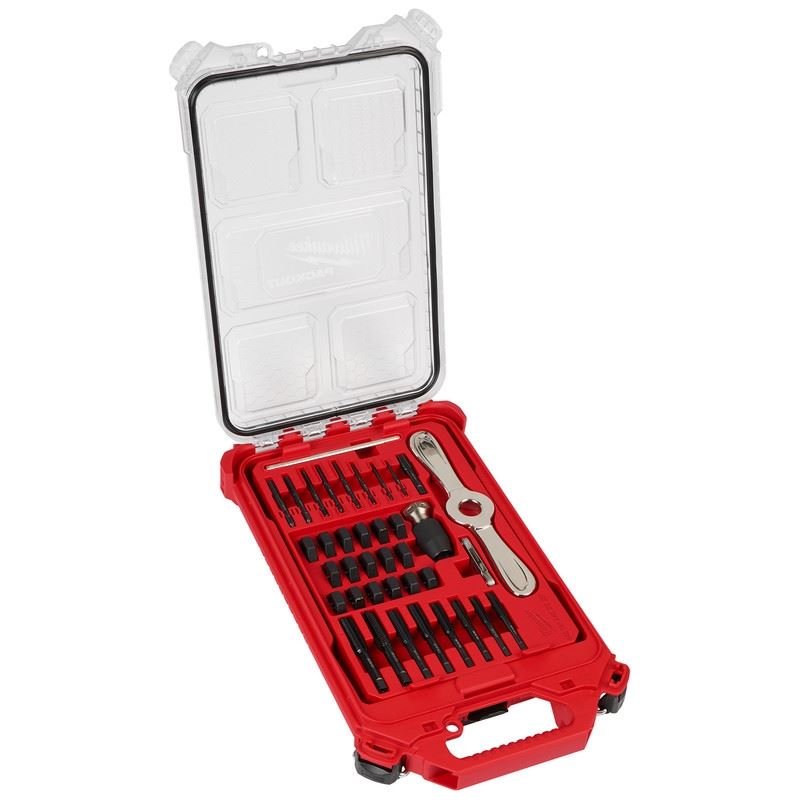 Milwaukee 49 - 22 - 5604 38PC SAE Tap and Die PACKOUT Set w/ Hex - LOK 2 - in - 1 Handle - Mississauga Hardware Centre Inc