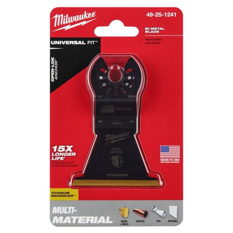 Milwaukee 49 - 25 - 1241 OPEN - LOK 2 - 1/2 in Titanium Enhanced Bi - Metal Multi - Material Blade 1 Pk - Mississauga Hardware Centre Inc