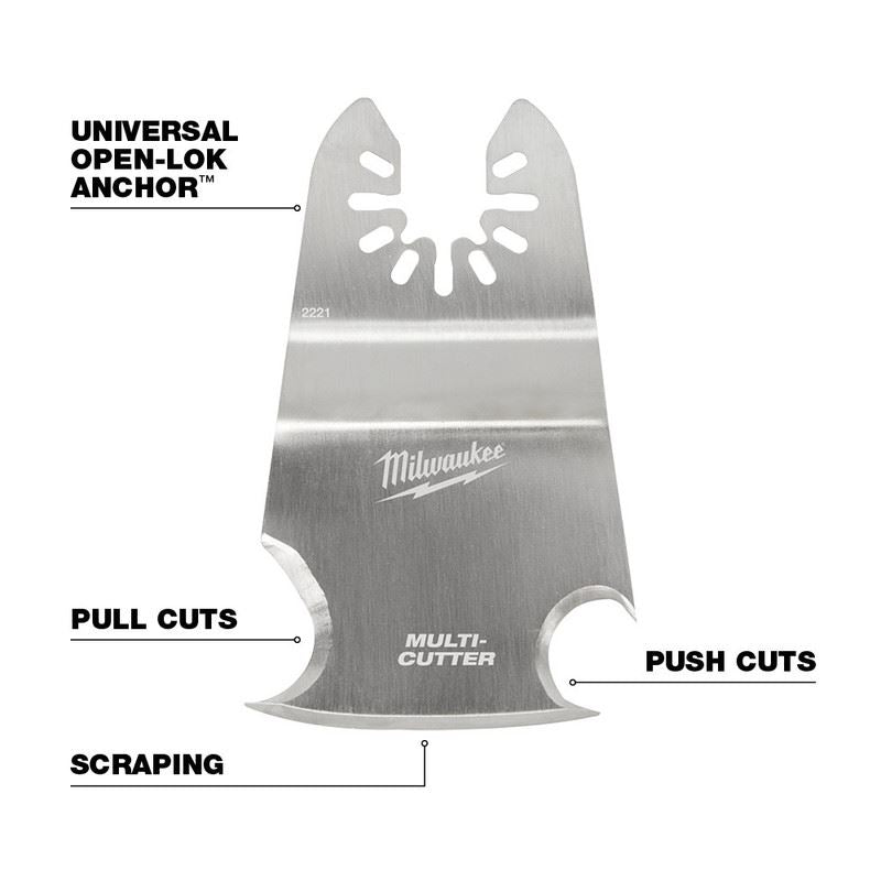 Milwaukee 49 - 25 - 2221 OPEN - LOK 3 - in - 1 Multi - Cutter Scraper Blade 1 Pk - Mississauga Hardware Centre Inc