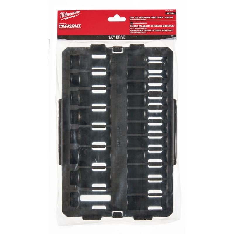 Milwaukee 49 - 66 - 6831 Impact Socket 3/8in Dr 19PC MM TRAY ONLY - Mississauga Hardware Centre Inc