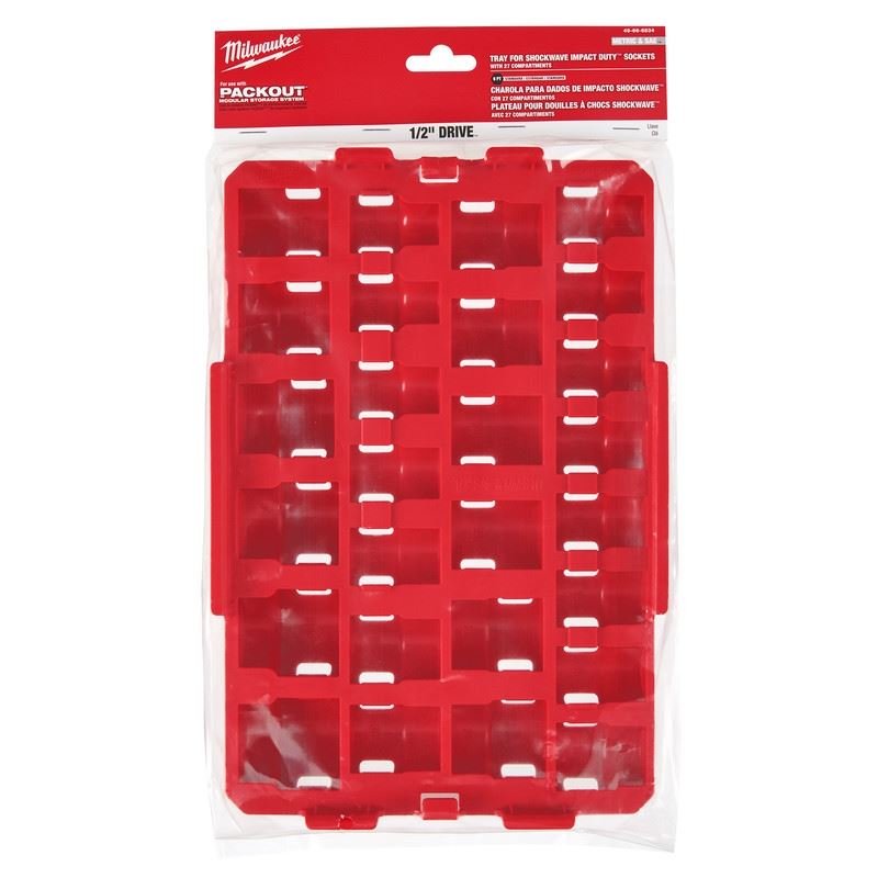 Milwaukee 49 - 66 - 6834 Impact Socket 1/2in Dr 27PC SAE TRAY ONLY - Mississauga Hardware Centre Inc