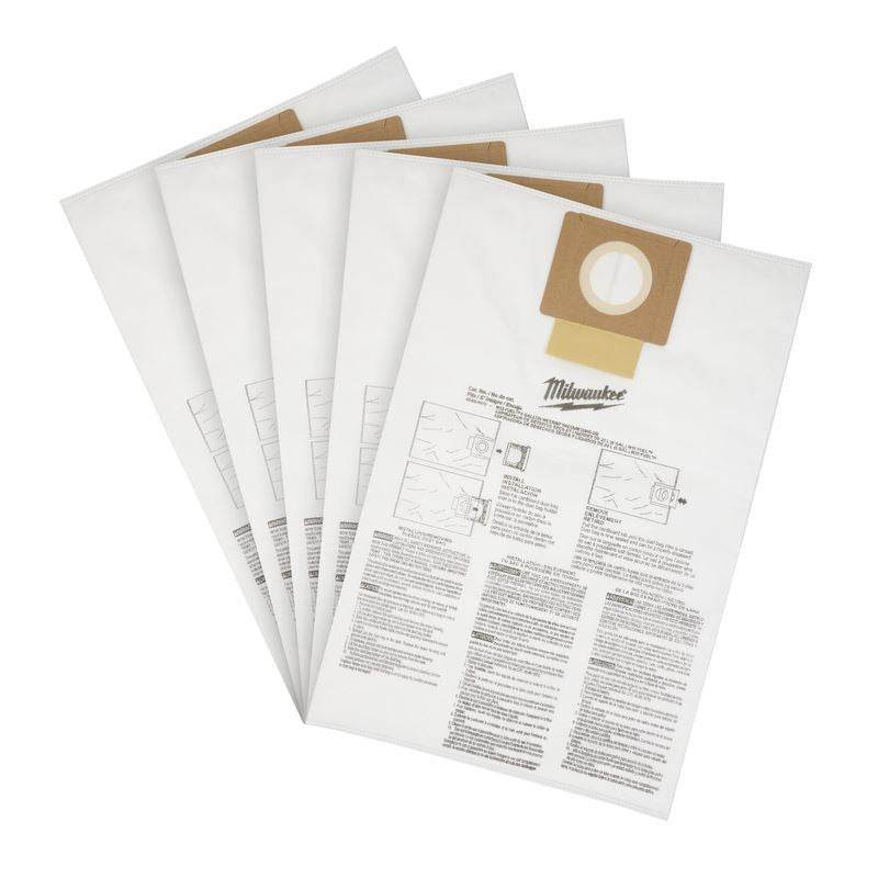 Milwaukee 49 - 90 - 1979 Fleece Dust Bags (5PK) - 6 Gallon - Mississauga Hardware Centre Inc