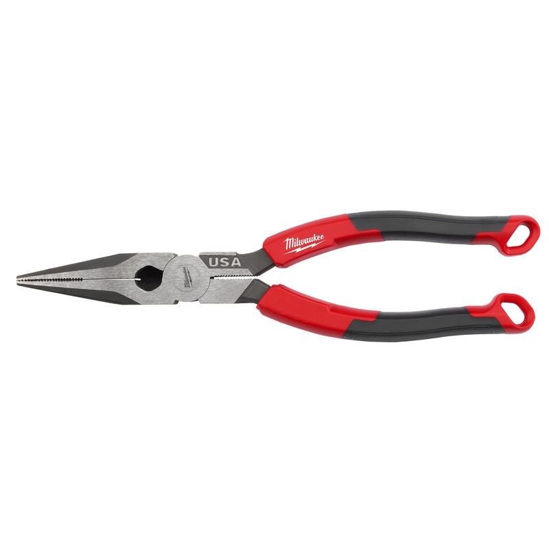 Milwaukee MT555 8in Long Nose Comfort Grip Pliers (USA) - Mississauga Hardware Centre Inc