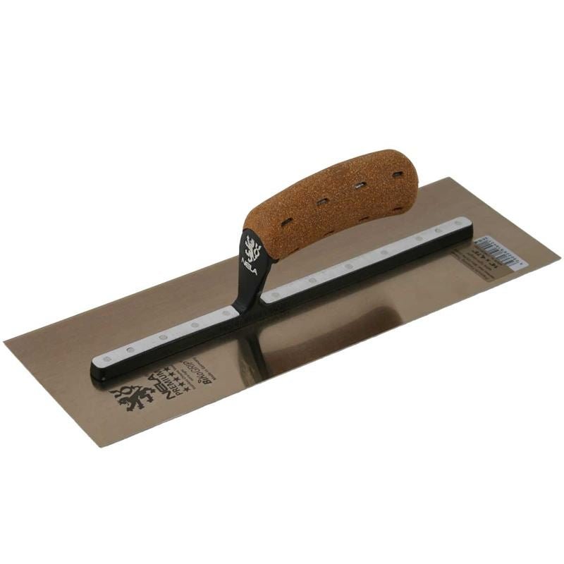 Nela 14" x 4.75" Cork Hdl Chrome SS Smoothing Trowel - Mississauga Hardware Centre IncNELANL10403512BK