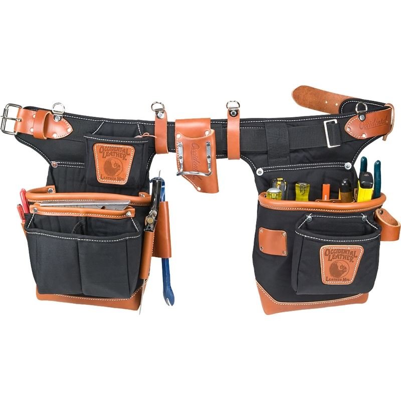 OCCIDENTAL LEATHER 9850 - Adjust - to - Fit Fat Lip Tool Bag Set - Color: Black - Mississauga Hardware Centre IncOCCIDENTAL LEATHEROCC-9850