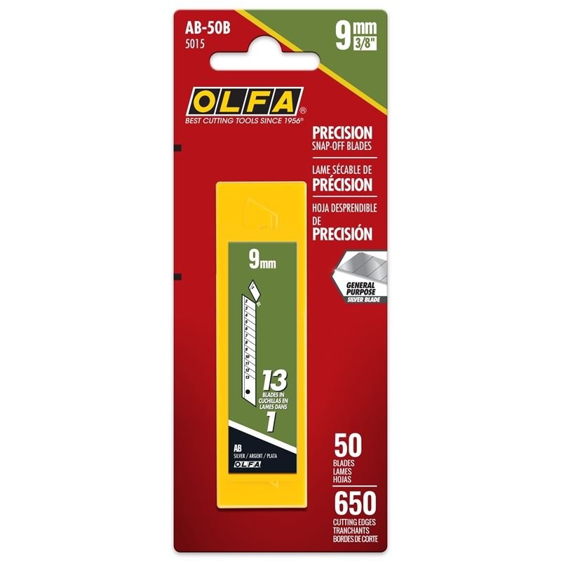 OLFA AB - 50B 9mm Snap Blades, 50pk - Mississauga Hardware Centre Inc
