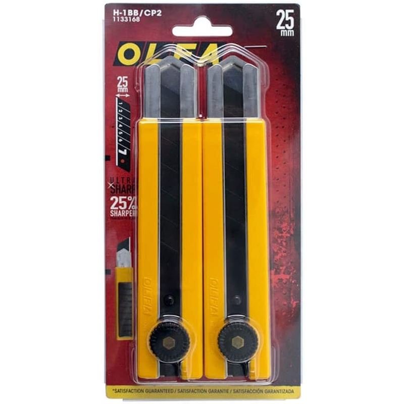 OLFA H - 1BB/CP2 H - Series 25mm Ratchet - Lock Heavy - Duty Snap - Off Knife (2 - Pack) - Mississauga Hardware Centre Inc