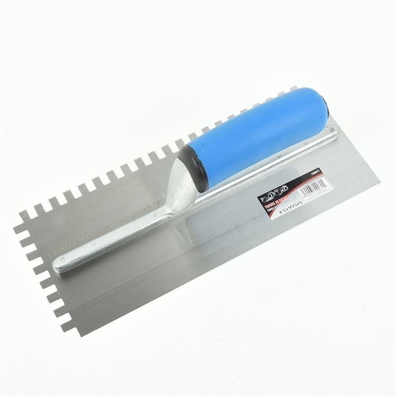 ProXTile 11 in. x 4 1/2 in. Square Notched Trowel with Soft Grip (1/4 in. x 3 / 8 in. Sq Notch) - Mississauga Hardware Centre Inc