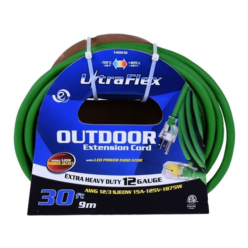 Toolway 140010 30ft Single Tap Extension Cord - SJEOW 12/3 - Mississauga Hardware Centre Inc