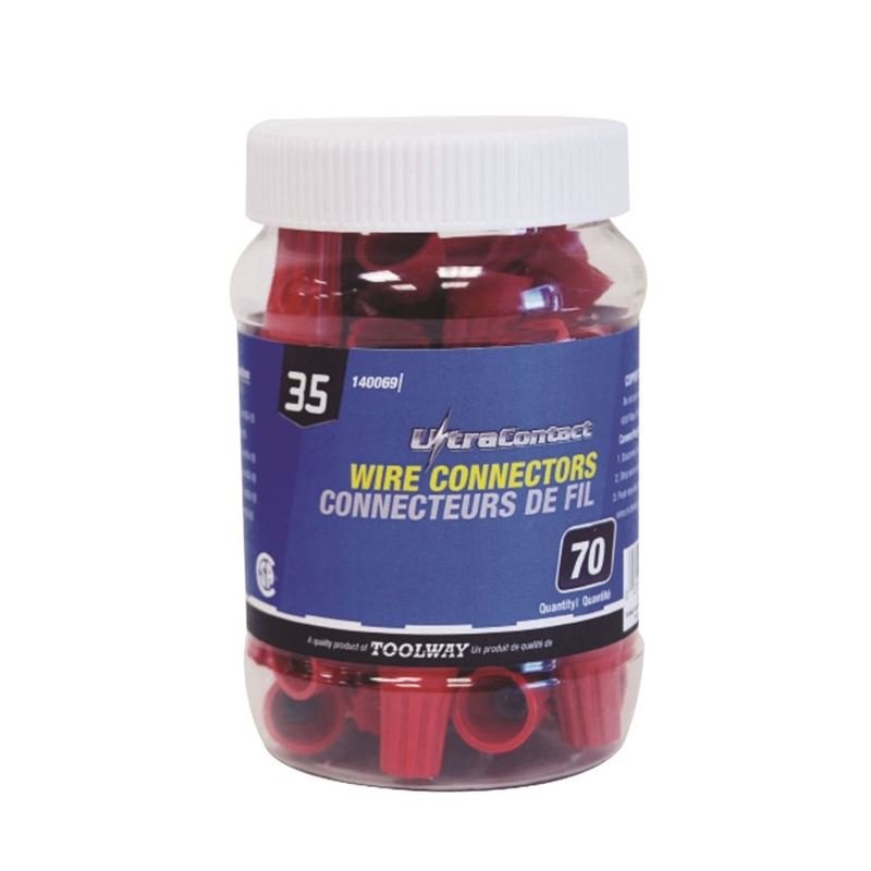 UltraContact 70pcs Red Wire Connector (Large) 35 - Mississauga Hardware Centre Inc