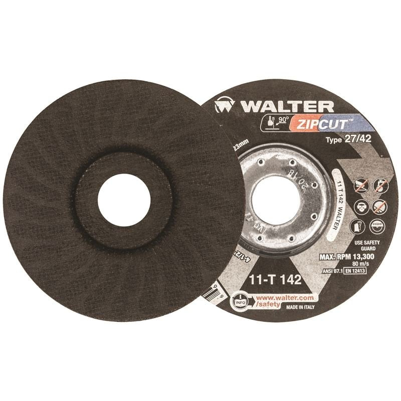 WALTER 11T142 ZIP WHEEL CUT - OFF 4 - 1/2in X 3/64 TYPE 27 - Mississauga Hardware Centre Inc