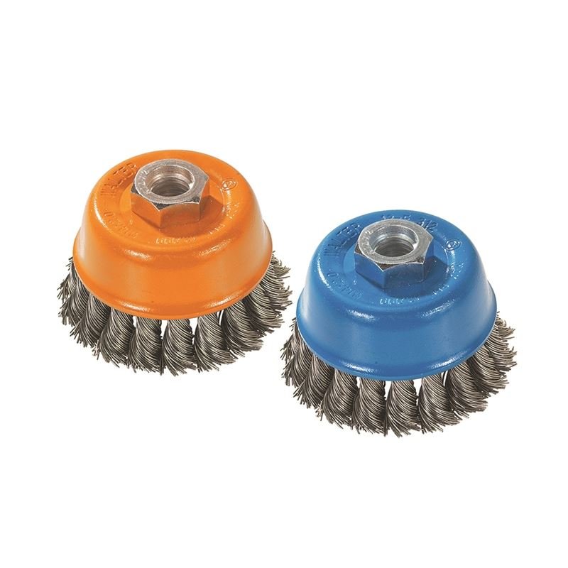 WALTER 13F314 3in X 5/8in - 11 STAINLESS STEEL CUP BRUSH KNOT TWISTED WIRE - Mississauga Hardware Centre Inc