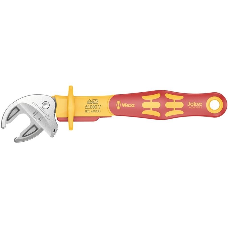 WERA 05020153001 6004 Joker VDE L VDE - insulated self - setting spanner, 16 - 19 x 5/8 - 3/4in x 226 mm - Mississauga Hardware Centre Inc