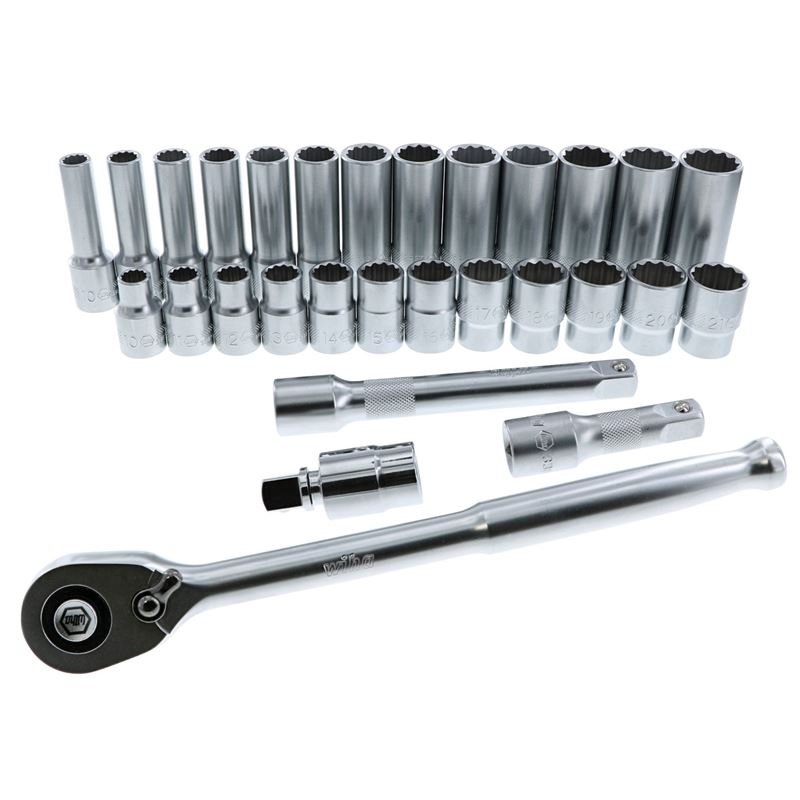WIHA 33395 27 Piece 1/4†Drive Professional Socket Tray Set - Metric - Mississauga Hardware Centre Inc