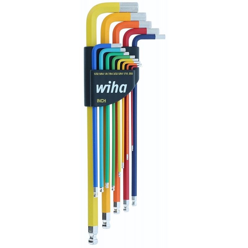 WIHA 66981 13 Piece Ball End Color Coded Hex L - Key Set - Inch - Mississauga Hardware Centre Inc