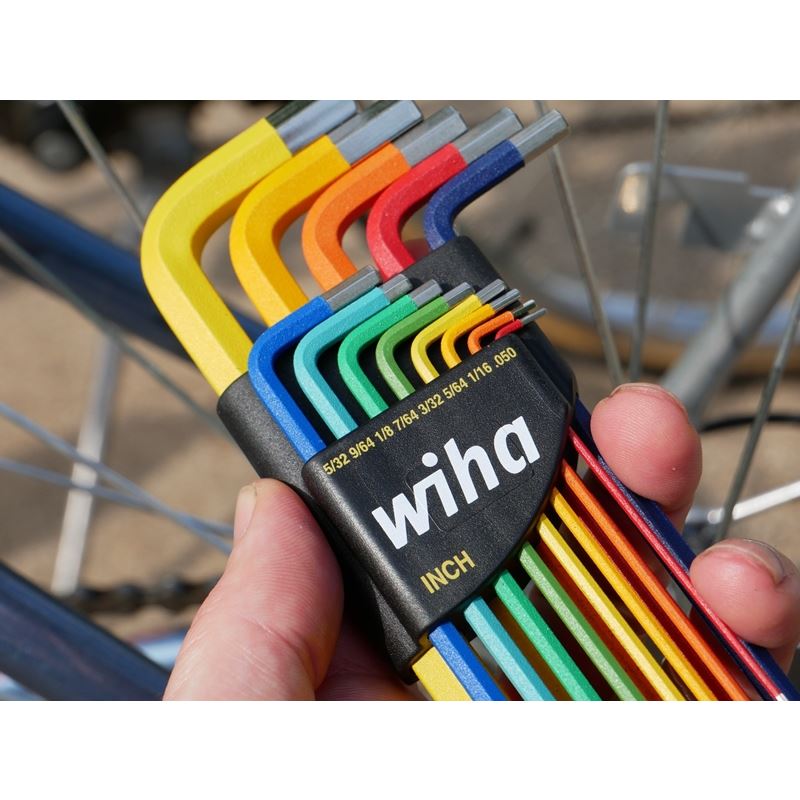 WIHA 66981 13 Piece Ball End Color Coded Hex L - Key Set - Inch - Mississauga Hardware Centre Inc