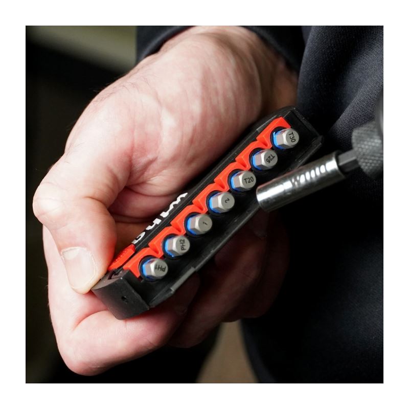 WIHA 70298 7 Piece TerminatorBlue Impact Bit Set - 2 Inch Bits - Mississauga Hardware Centre Inc