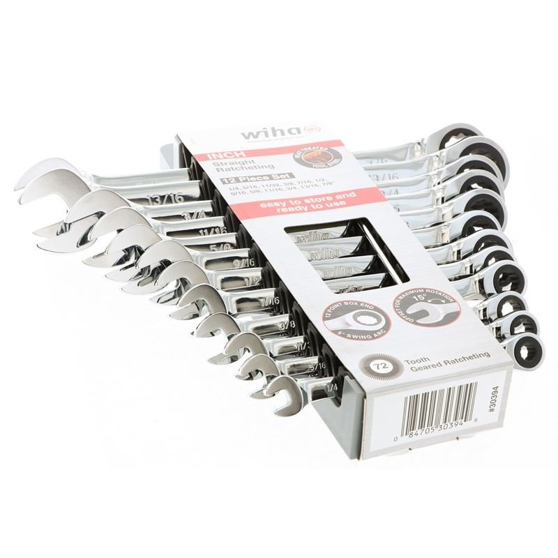 Wiha Combination Inch Ratchet Wrenches 12 Piece Set - Mississauga Hardware Centre IncWiha ToolsWIHA-30394