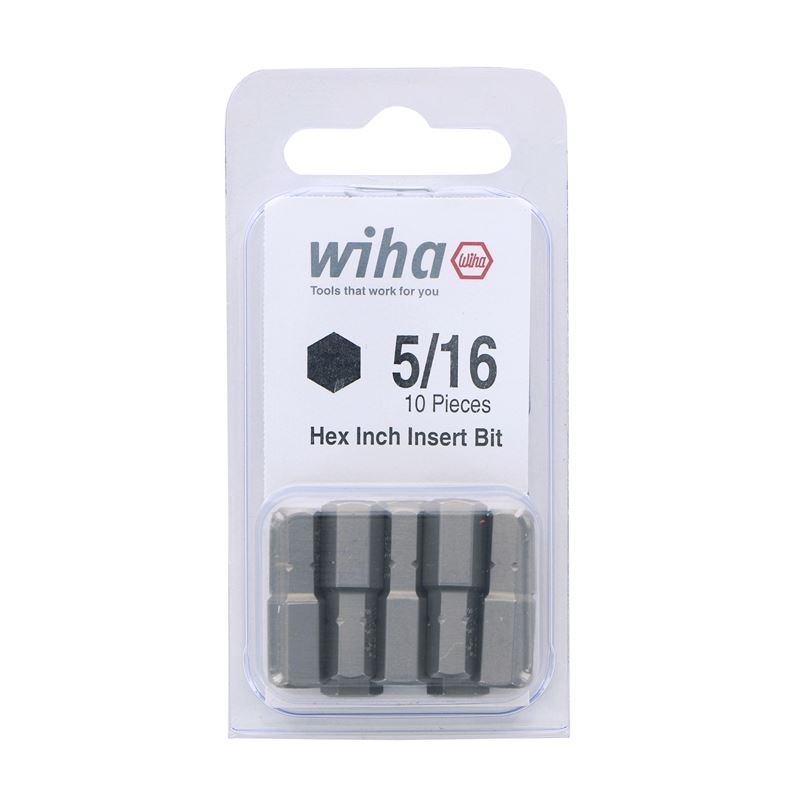 Wiha Hex Inch Insert Bit 5/16 x 25mm Pack of 10 Bits - Mississauga Hardware Centre IncWiha ToolsWIHA-71353