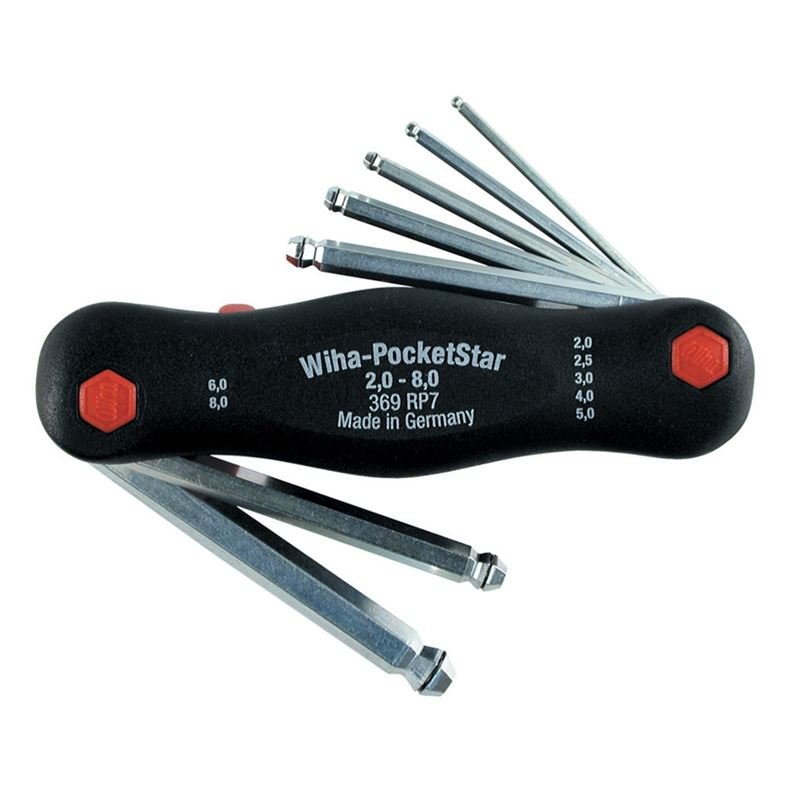 Wiha MagicRing PocketStar Ball End Hex Fold Out Metric 7 Piece Set - Mississauga Hardware Centre IncWiha ToolsWIHA-36996