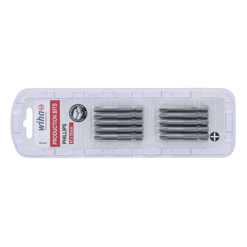 Wiha Phillips Power Bit 3 x 50mm Pack of 10 Bits - Mississauga Hardware Centre IncWiha ToolsWIHA-74124
