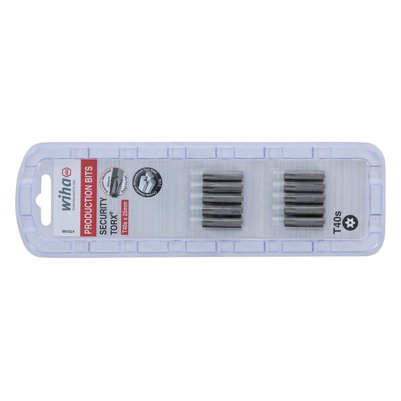 Wiha Security Torx Insert Bit T40s Pack of 10 Bits - Mississauga Hardware Centre IncWiha ToolsWIHA-70168