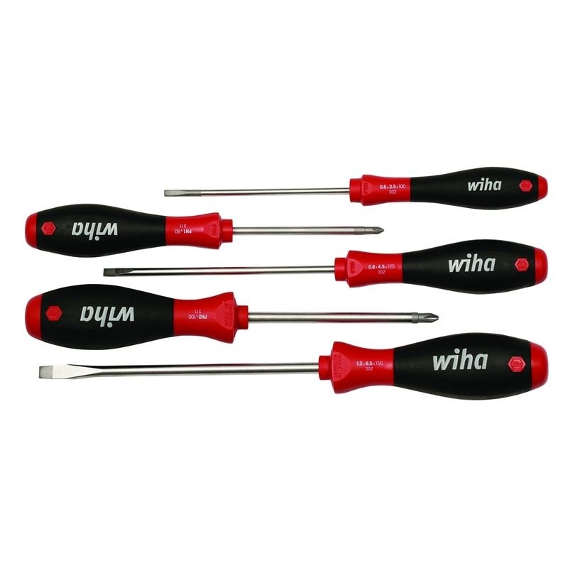Wiha SoftFinish Slotted and Phillips Screwdriver Set 5 - Piece - Mississauga Hardware Centre IncWiha ToolsWIHA-30277