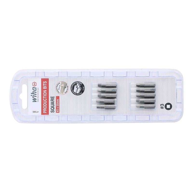 Wiha Square Insert Bit 3 x 25mm Pack of 10 Bits - Mississauga Hardware Centre IncWiha ToolsWIHA-71803
