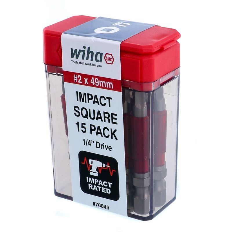 Wiha Terminator Impact Power Bit Square 2 Pack of 15 Bits - Mississauga Hardware Centre IncWiha ToolsWIHA-76645
