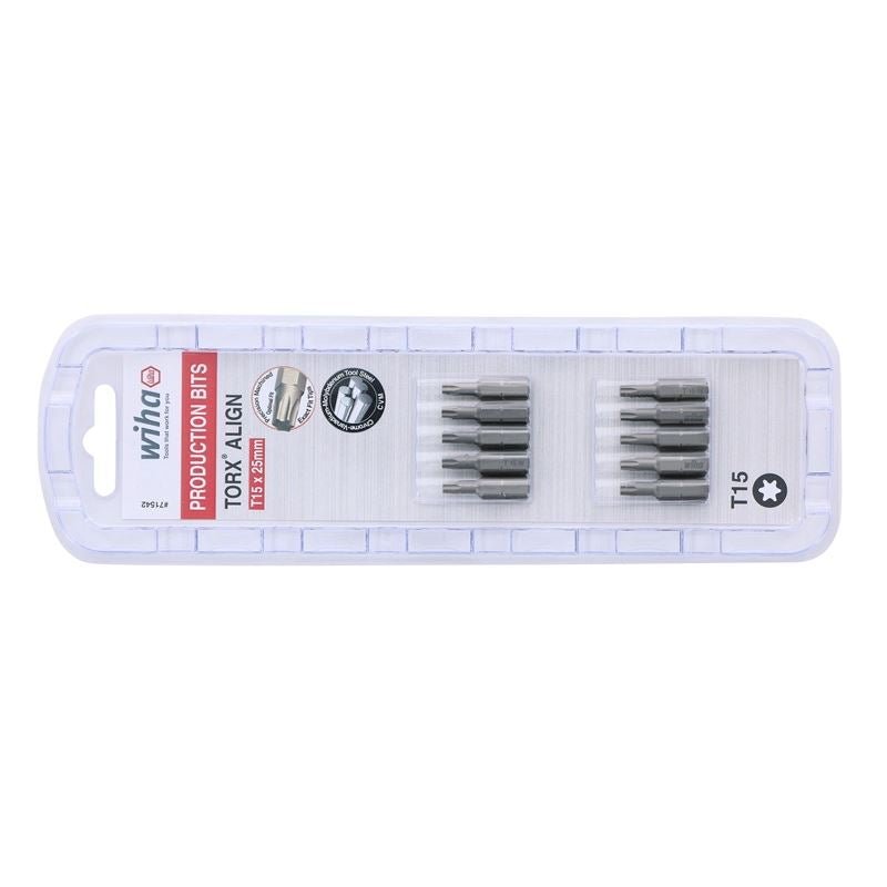 Wiha Torx Align Insert Bit T15 x 25mm Pack of 10 Bits - Mississauga Hardware Centre IncWiha ToolsWIHA-71542