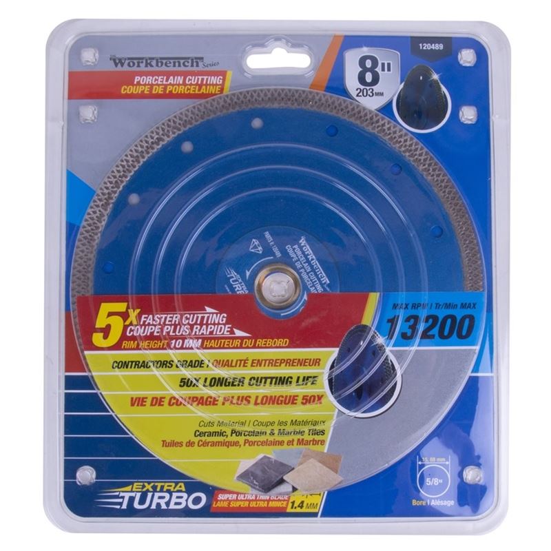 Workbench 8 in. Super Thin Diamond Saw Blade - Mississauga Hardware Centre Inc