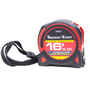 Tooltech Stainless steel Tape Measure 16ft (5m) x 1in Metric/Imperial Double Sided