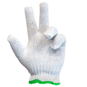 Toolway 105522 Knitted Poly/Cotton Gloves White (L) - 12pr