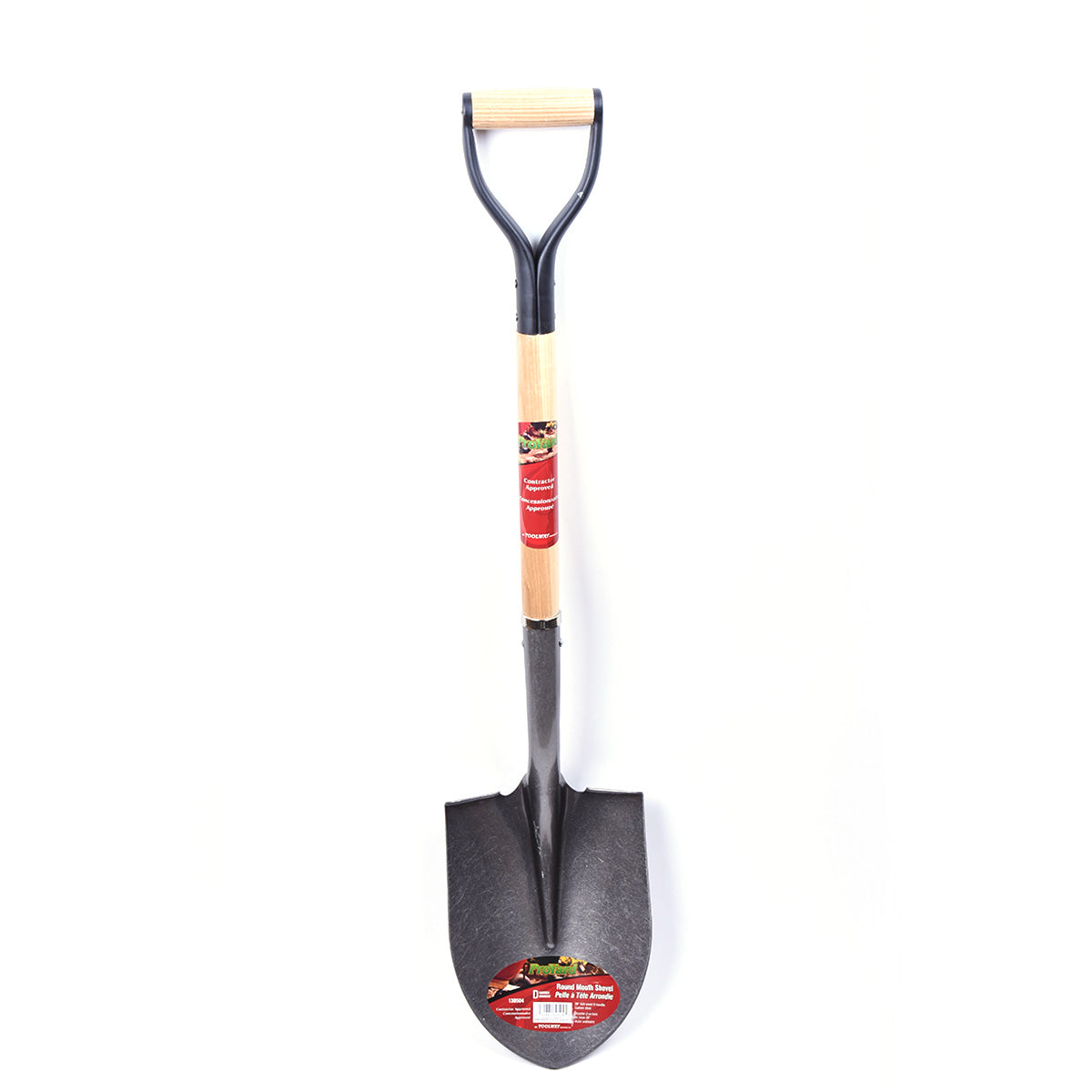 Pro Yard Shovel Round Point 39in x 8-1/2in Blade Wood D-Handle