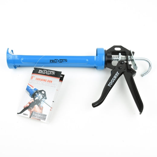 Tooltech 160004 Pro Heavy Duty Cradle-Style Caulking Gun with Auto Flow Stop 9"