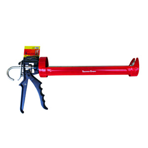 Tooltech Xpert 160007-20 Pro Rotating Cradle-Style Caulking Gun with Auto Flow Stop 13in Red