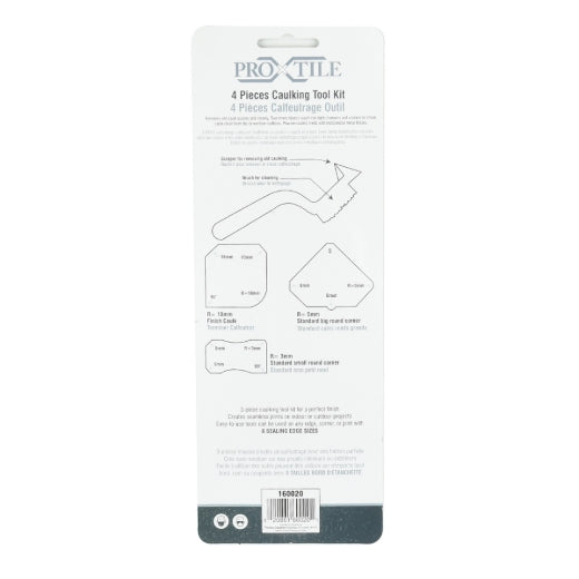 Tooltech Xpert 160020 4PC Caulking Removal Tool Kit