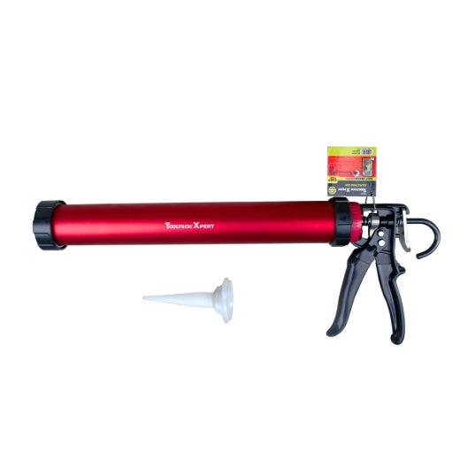 Tooltech Xpert 160026 Pro Super Heavy Duty Sausage-Style Caulking Gun 15in Aluminum