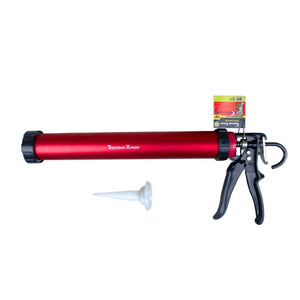Tooltech Xpert 160026 Pro Super Heavy Duty Sausage-Style Caulking Gun 15in Aluminum