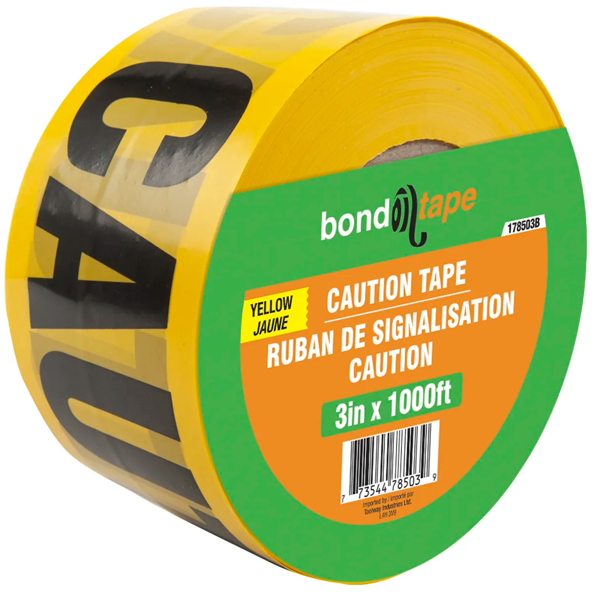 Bond-n-Tape Caution Tape 3inx1000ft Yellow