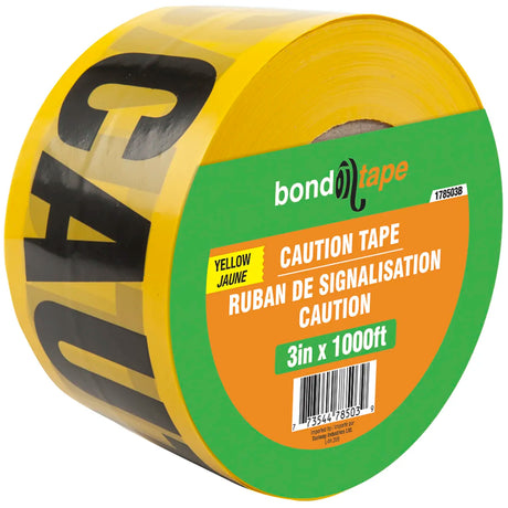 Bond-n-Tape Caution Tape 3inx1000ft Yellow