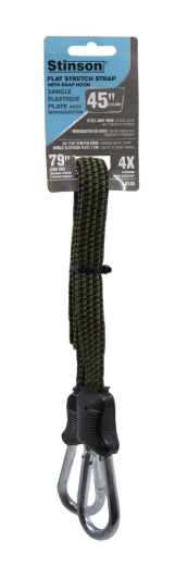Stinson Cargo 406148 Tie Down Flat Bungee Cord With Snap Hook 3/4in x 45in