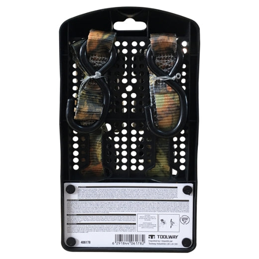 Stinson Cargo 406178 2PK Tie Down Ratchet 1in x 15ft 500lb Camouflage