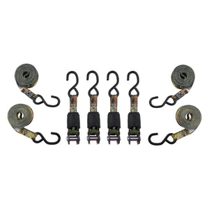 Stinson Cargo 406179 4PK Tie Down Ratchet 1in x 15ft 500lb Camouflage